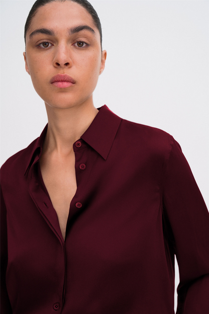 Silk shirt Dark Burgundy.
