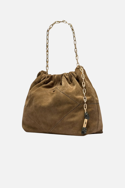 Bag M Suede June Tote Kaki.