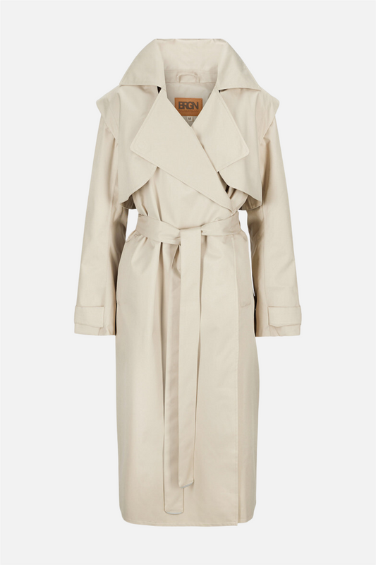 Regndråpe Trench Coat Sand.