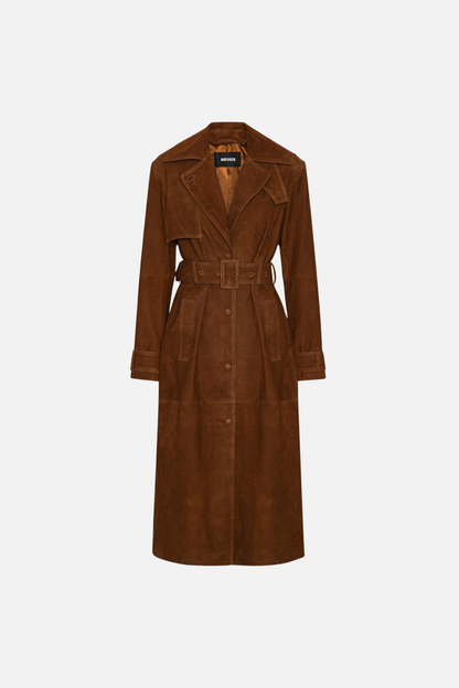 Suede Trenchcoat Toasted Coconut.