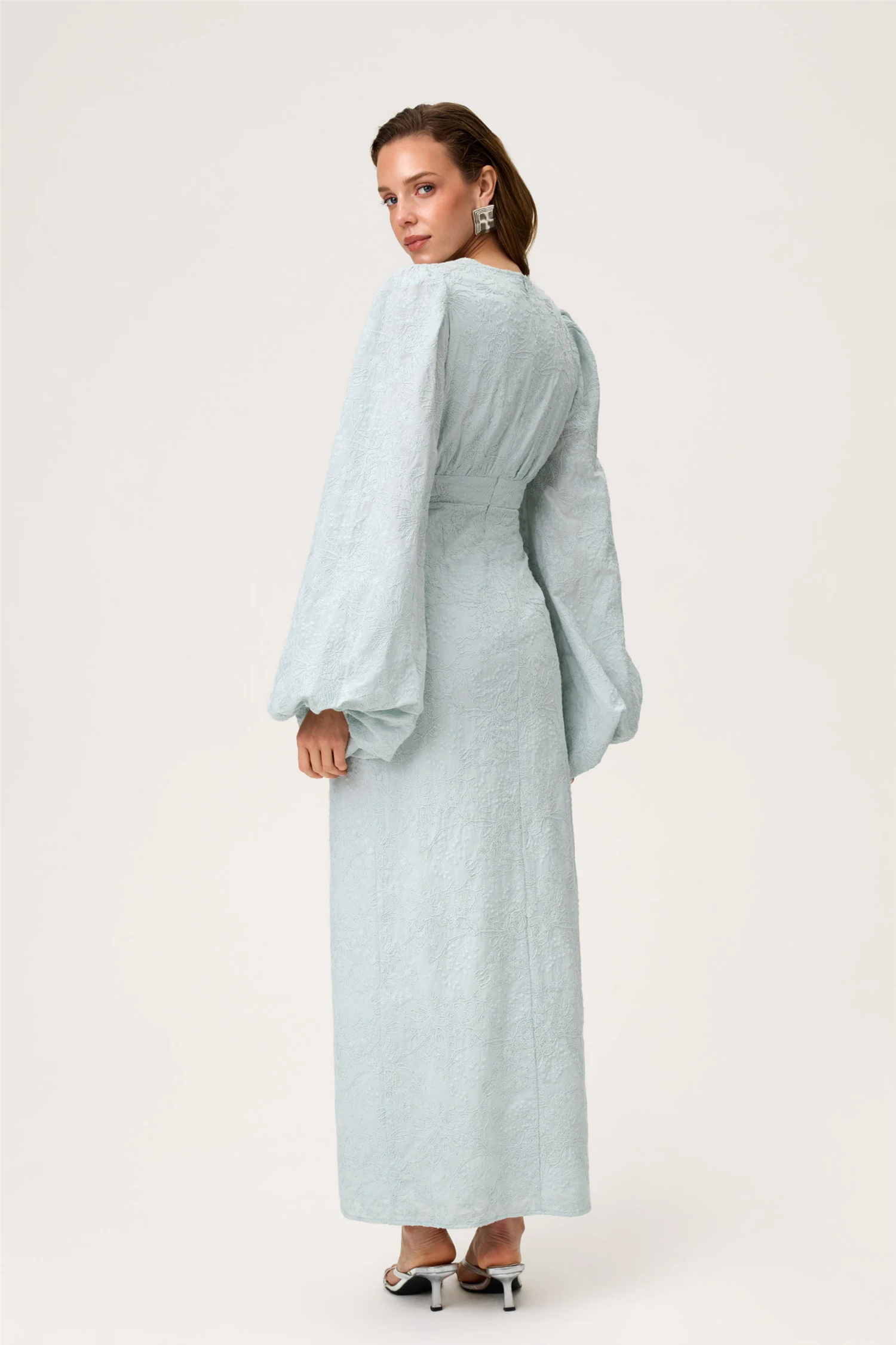 Positano Dress Mint Embroidery.
