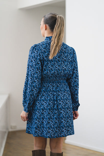 RAUSAstrid Dress AOP Blue Iolite Flw