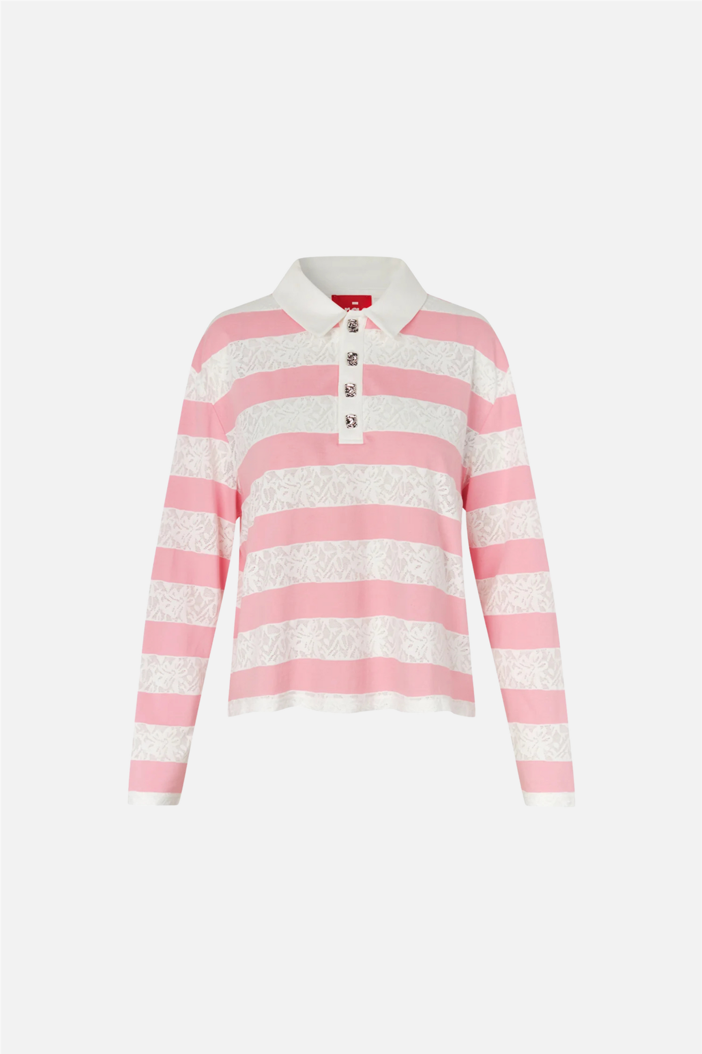 Beacras Blouse Rose Creme Stripe