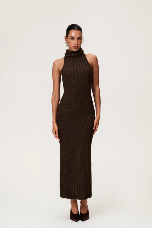 Montreux Dress Brown Melange