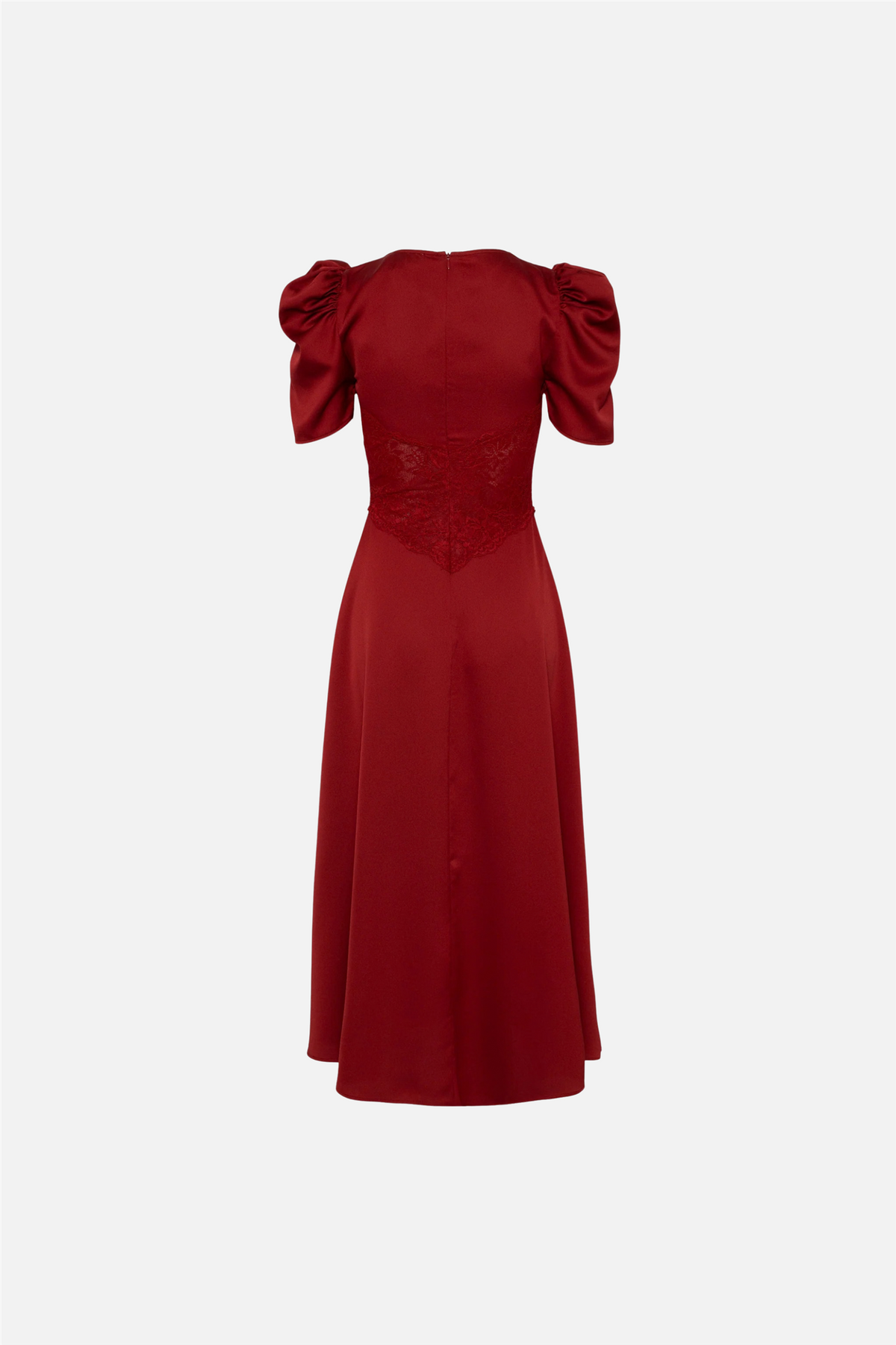 Francis Lace Midi Dress Red