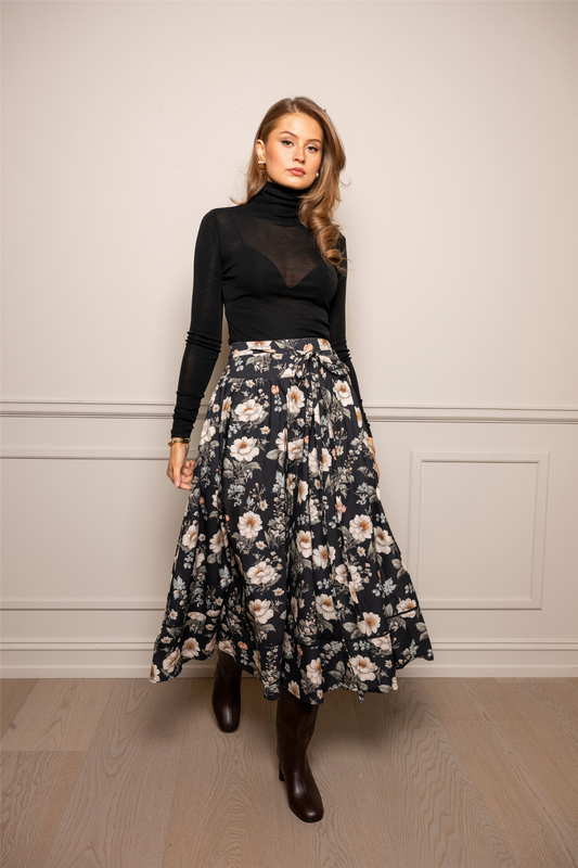 Astrid Skirt Antique Black Poplin