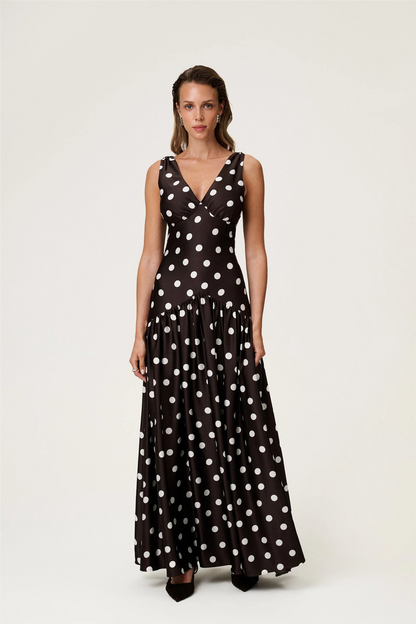 Toulouse Dress Brown Dot