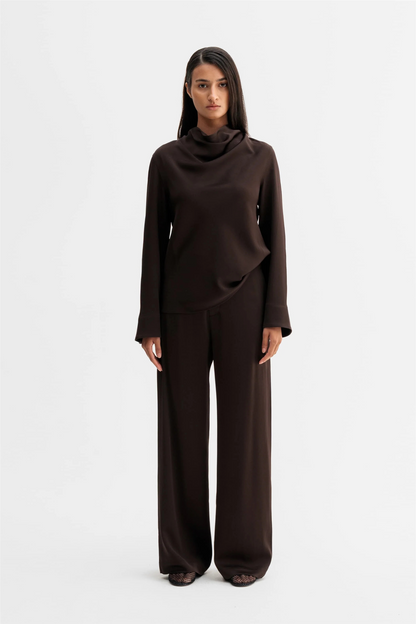 Mila Trousers Dark Brown