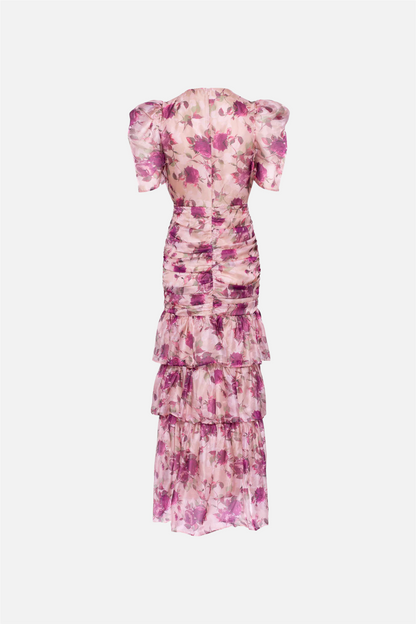 Jenna Maxi Dress Rose Print.