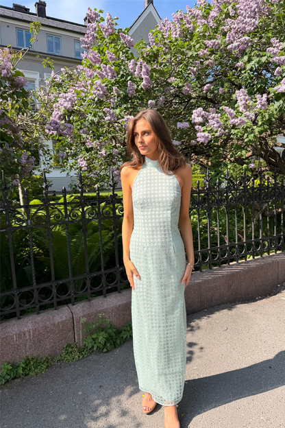 Beaded Maxi Dress Ice Flow.