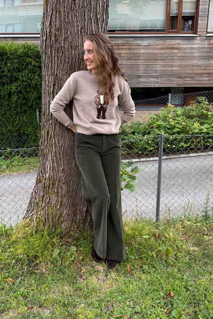 Elaine Cord Jeans Militare.
