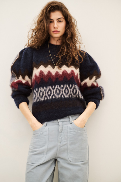 Floyd Pullover Marine Multico.