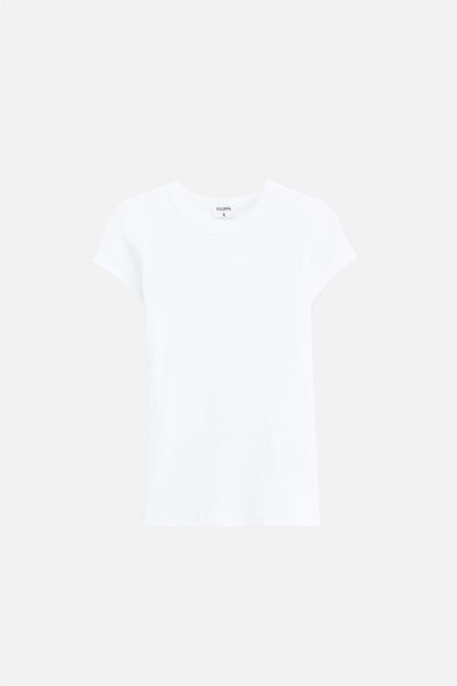 Fine rib tee White