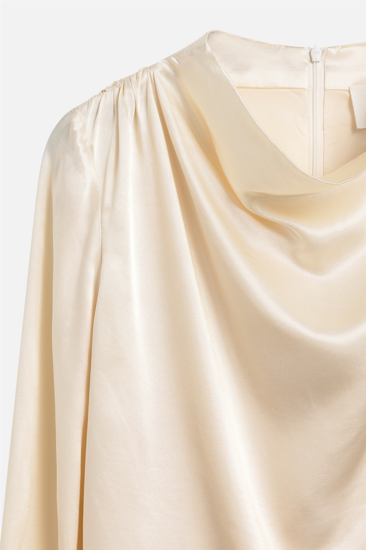 Beverly Satin Top Pearl White.
