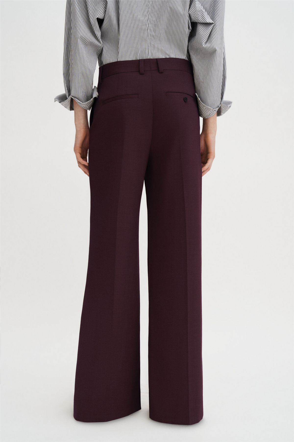 Harlow wool trousers Burgundy.