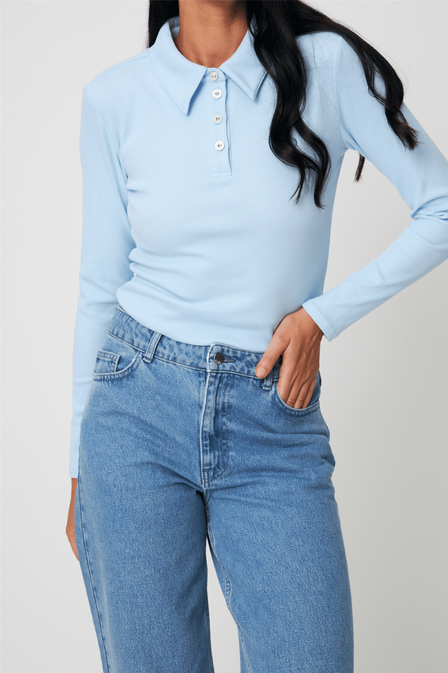 Ivonecras Blouse Light Blue