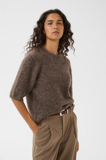 GZdebbie ss tee Chestnut Melange.