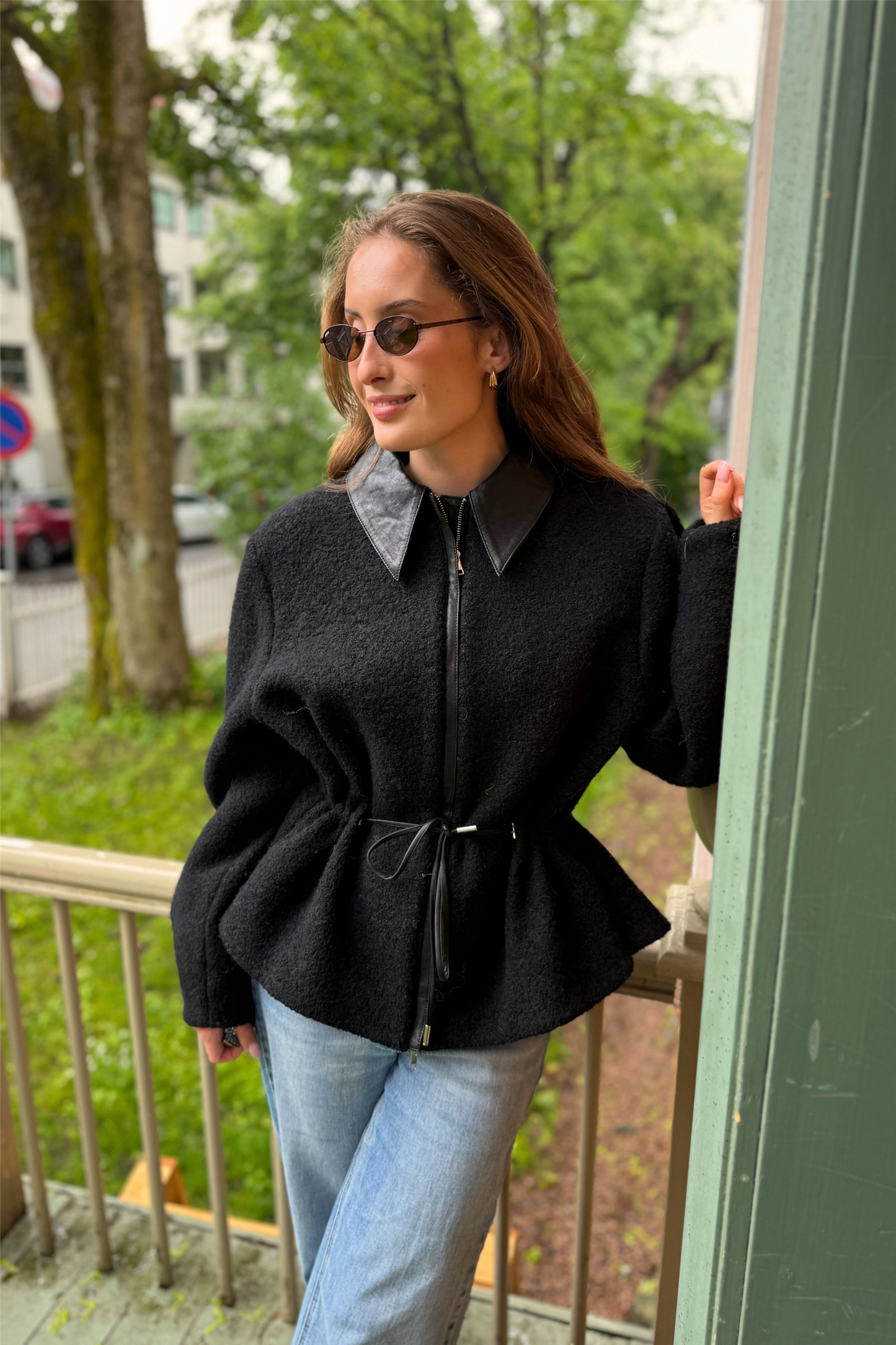 Windsor Cropped Jacket Black