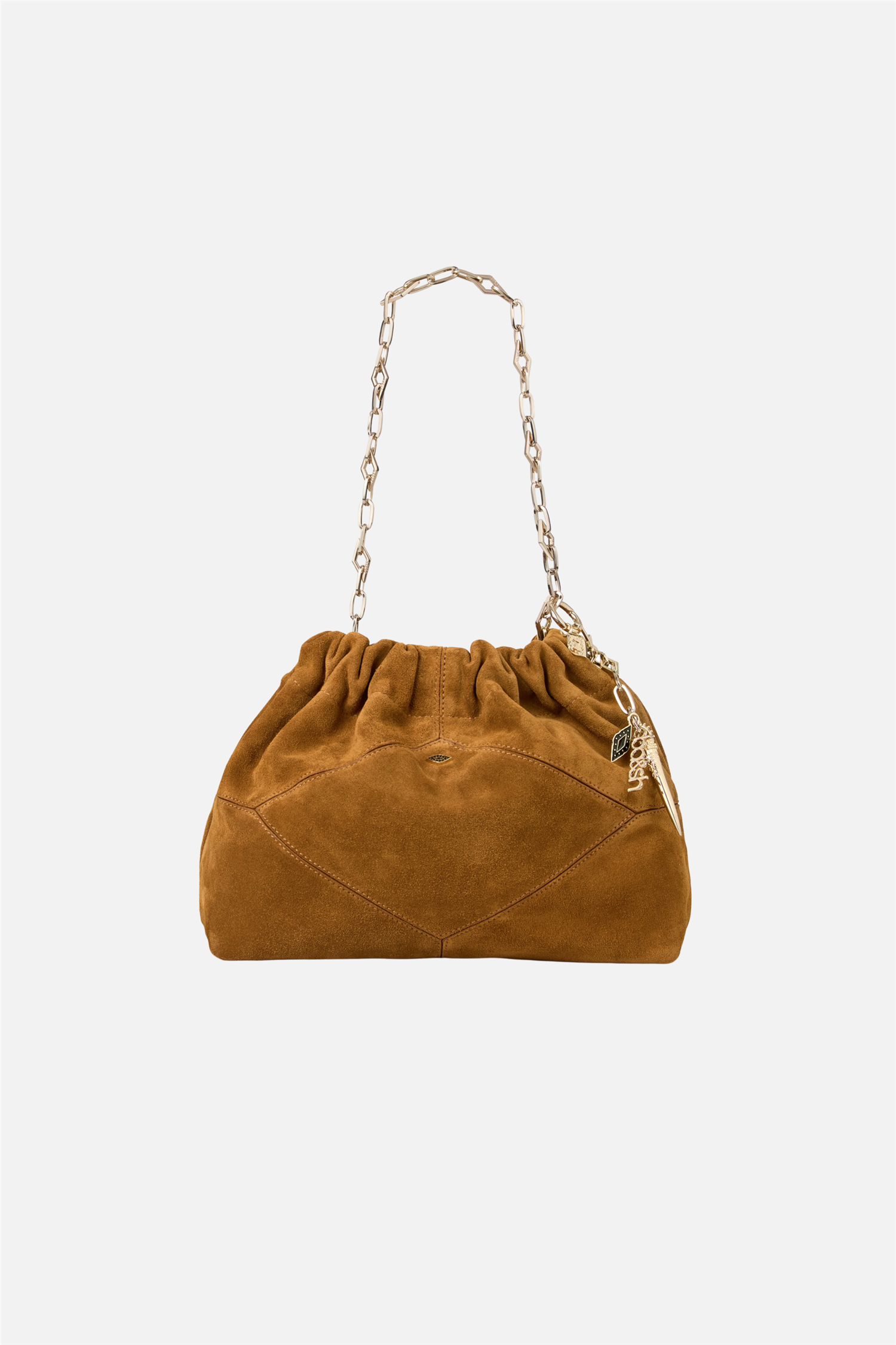 Bag S Suede Mini June Tote Cognac.