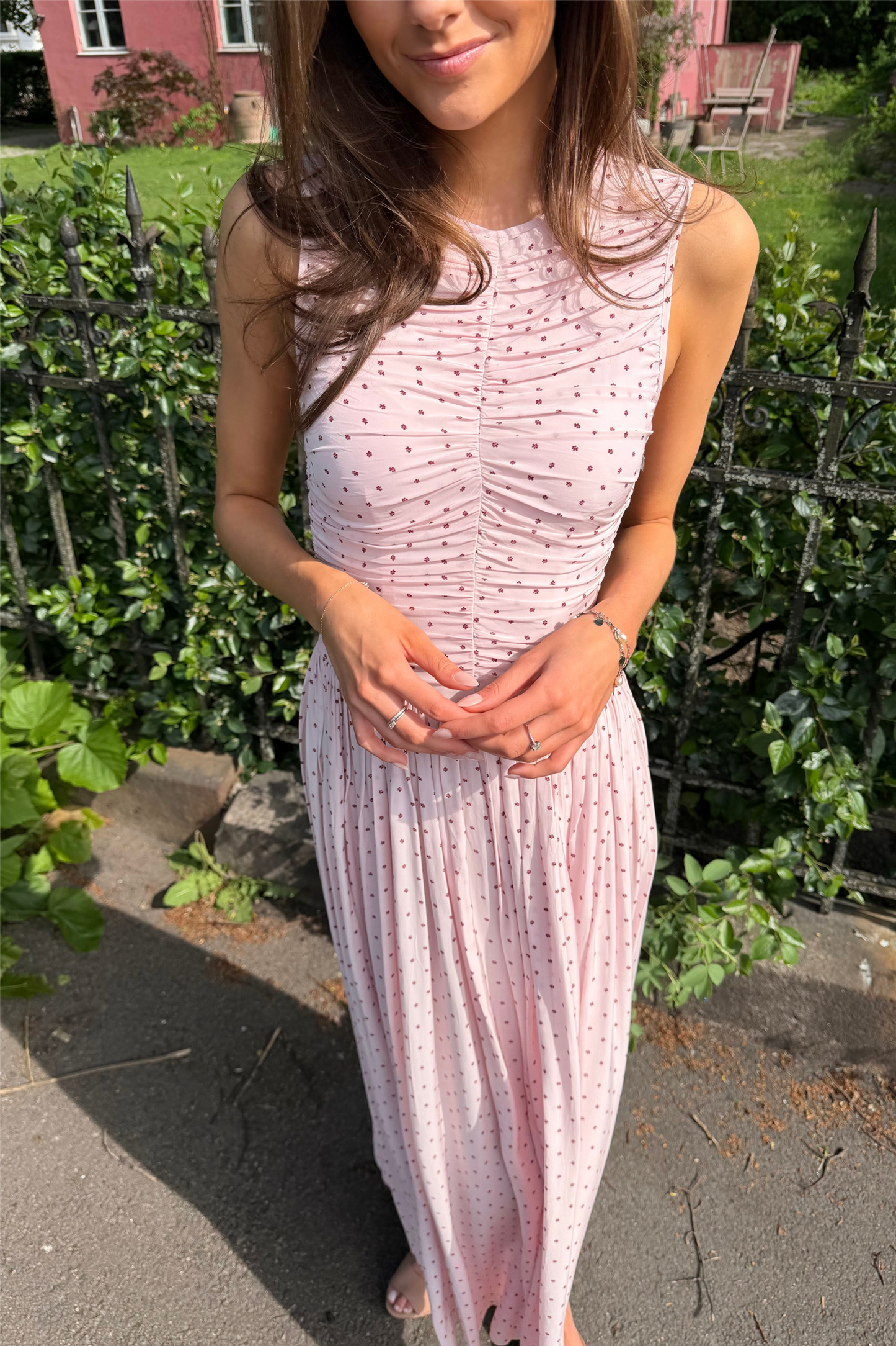 Ns Ruched Dress Barely Pink Comb..