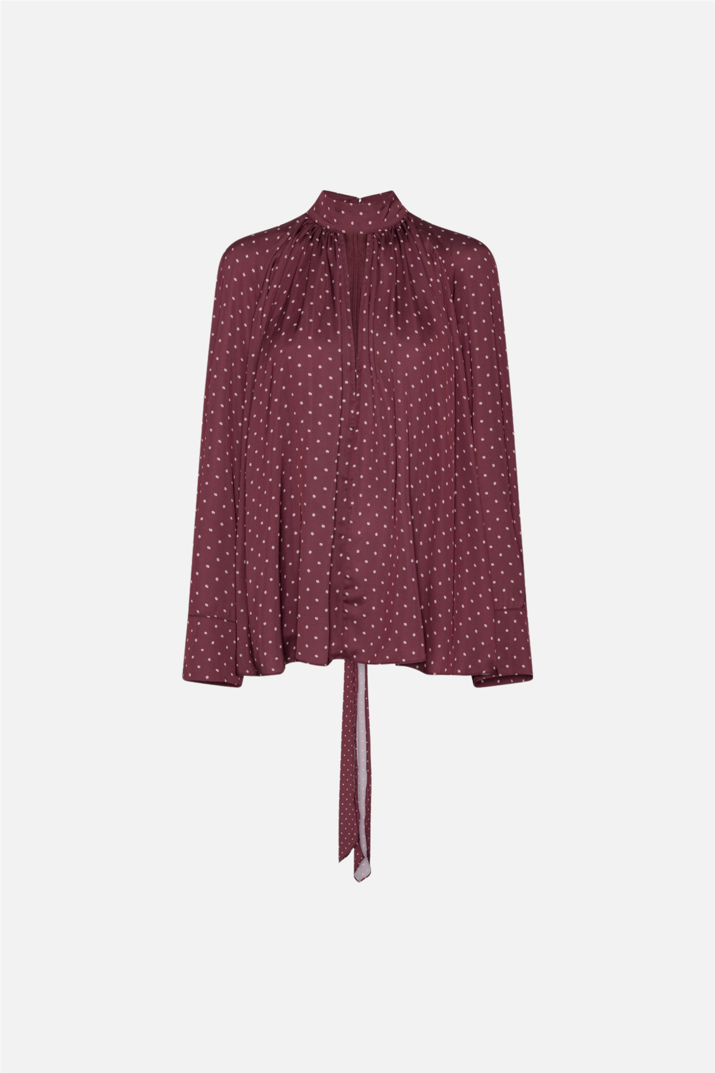 Dot Satin Bow Shirt Winetasting Comb..