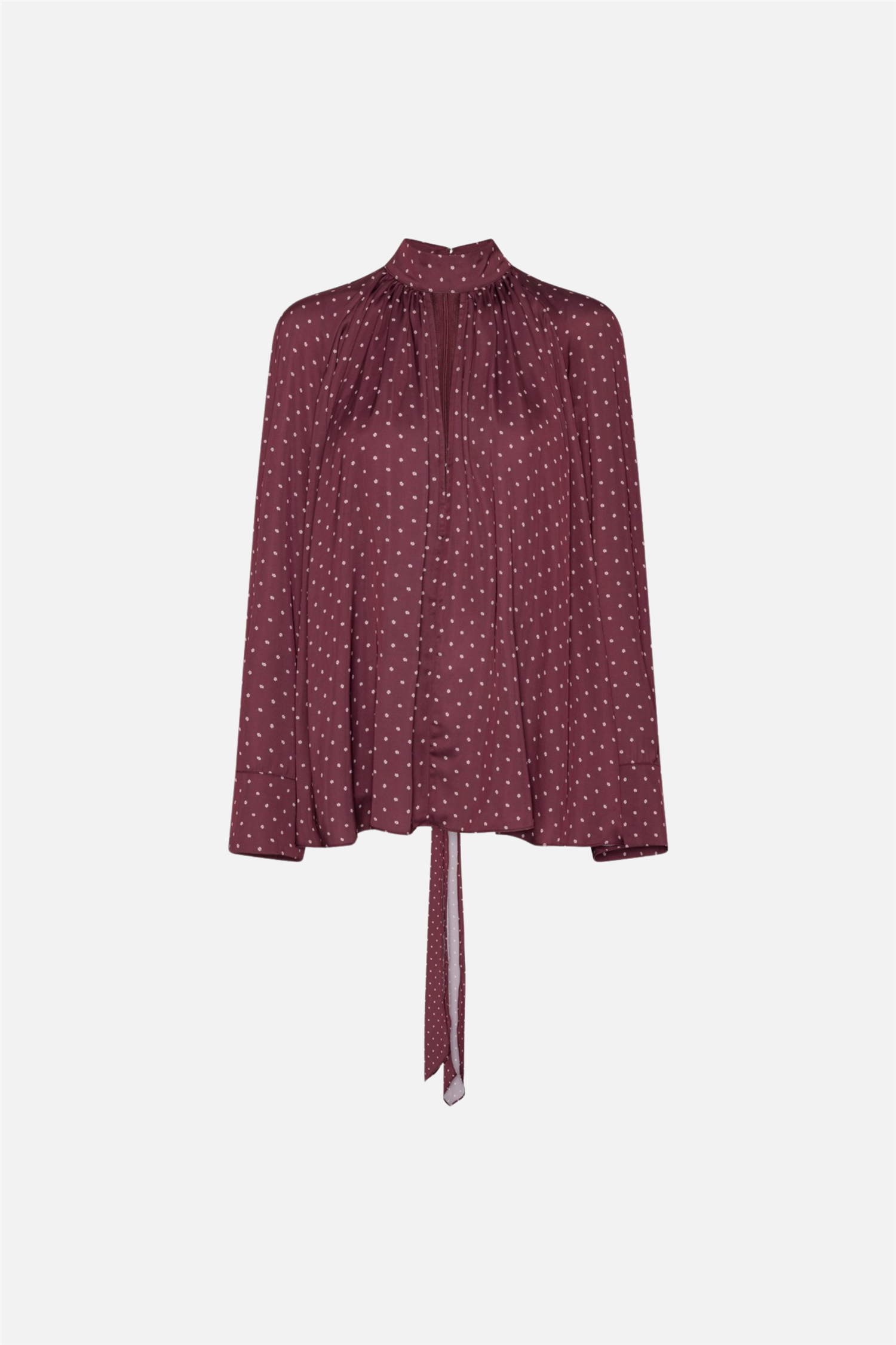 Dot Satin Bow Shirt Winetasting Comb..