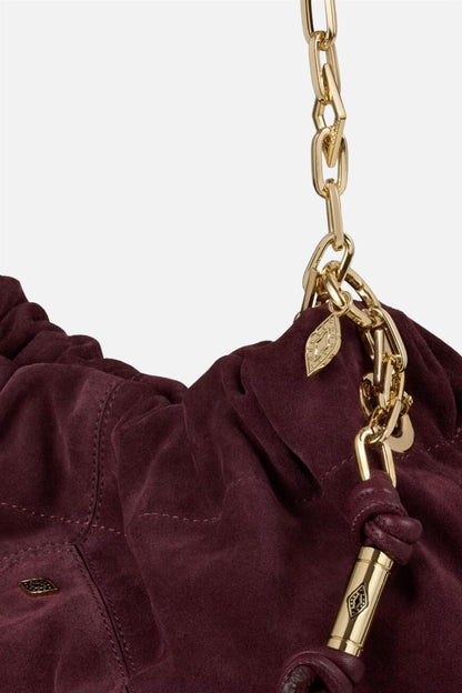Bag M Suede June Tote Bordeaux
