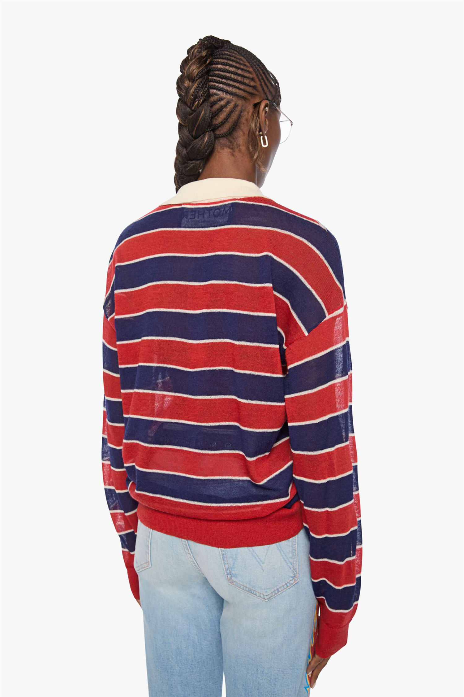 The Biggie Raquette Red And Navy Stripe.