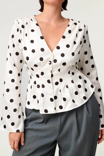 Marmo Blouse Créme Dot.