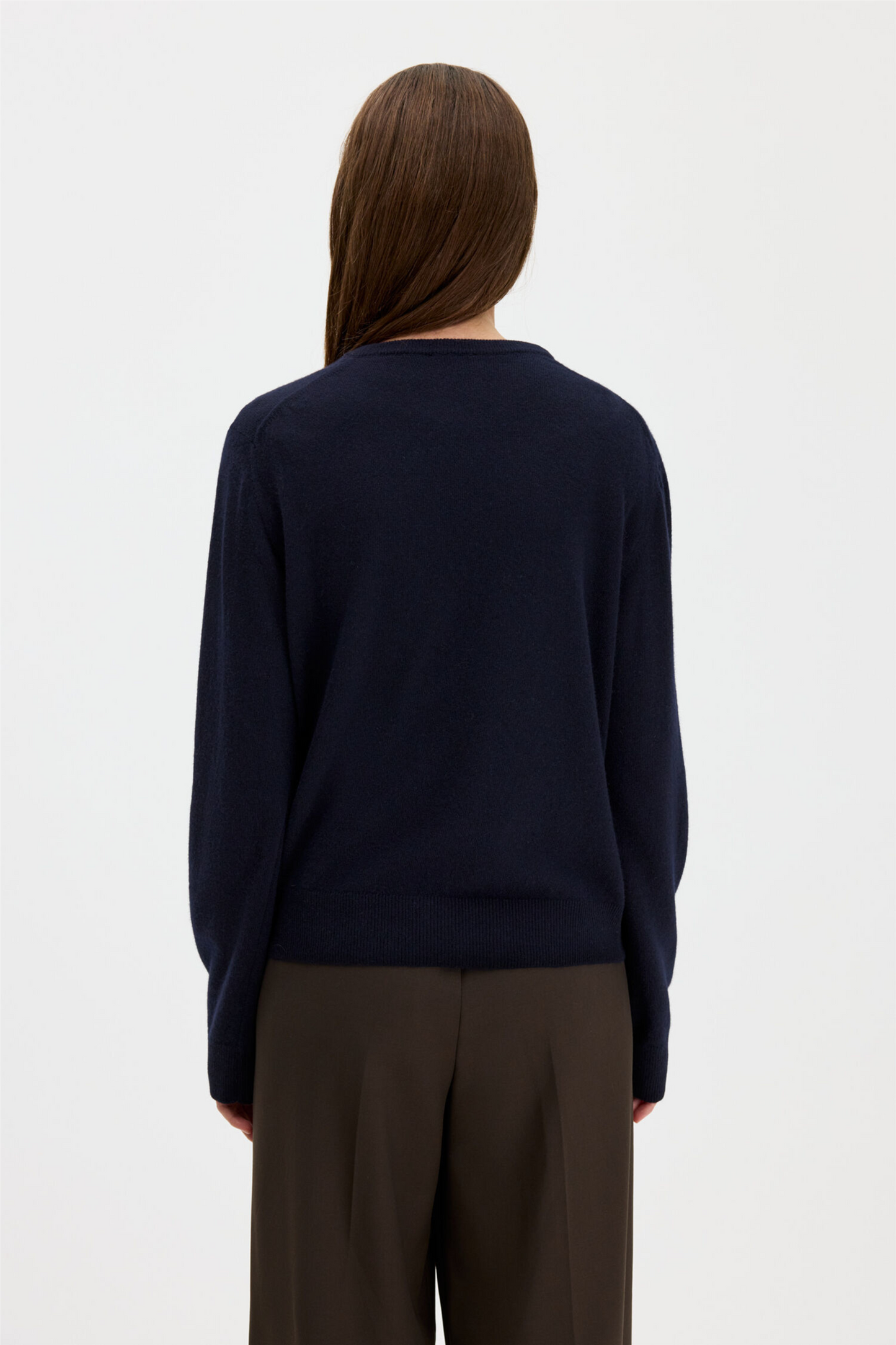 Soft Wool Crewneck Sweater Navy.