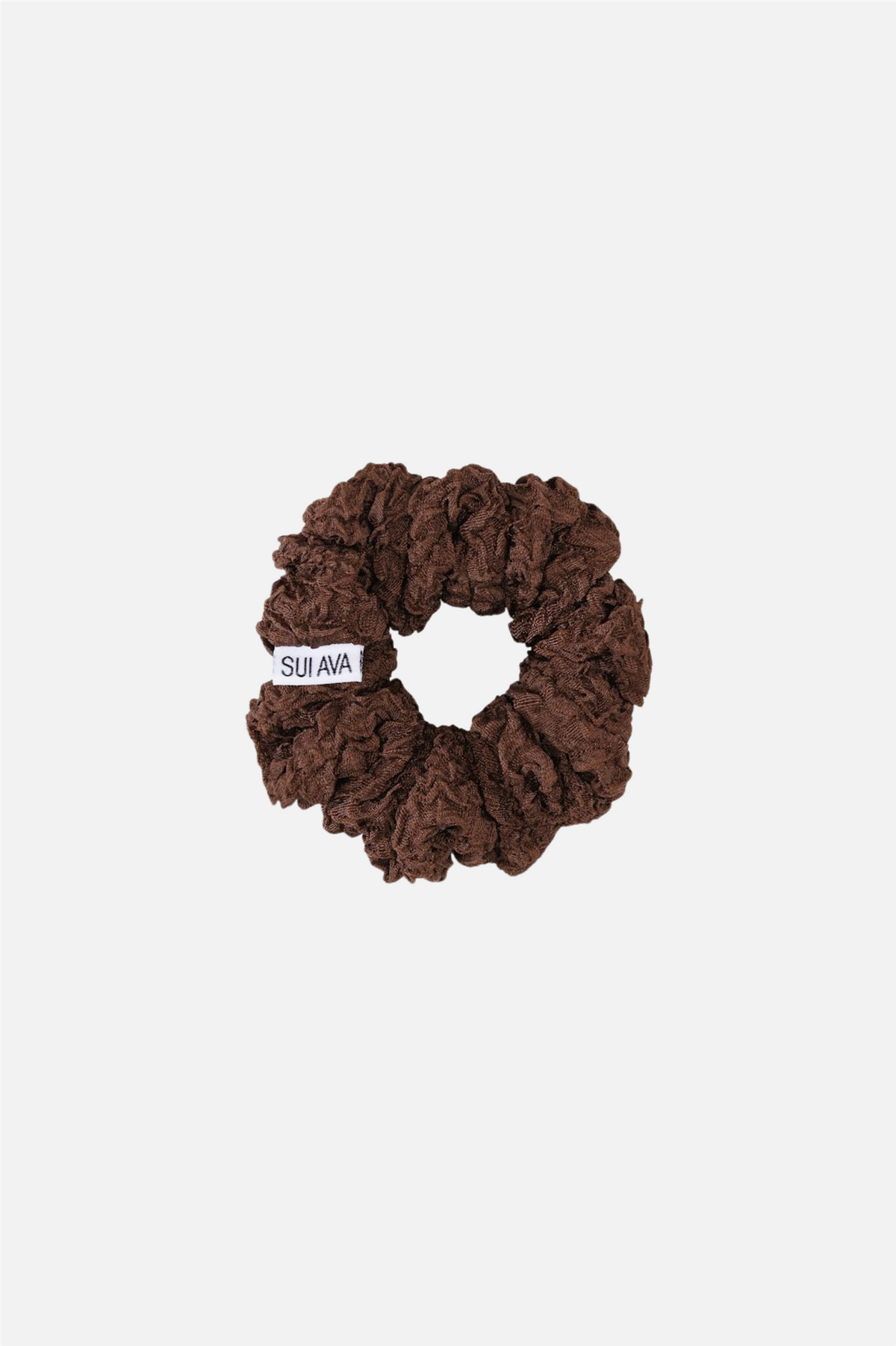 Cringle Ribbon Scrunchie Brown.