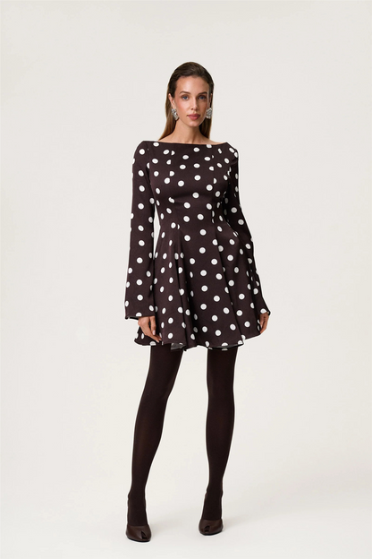 Riom dress Brown Dot