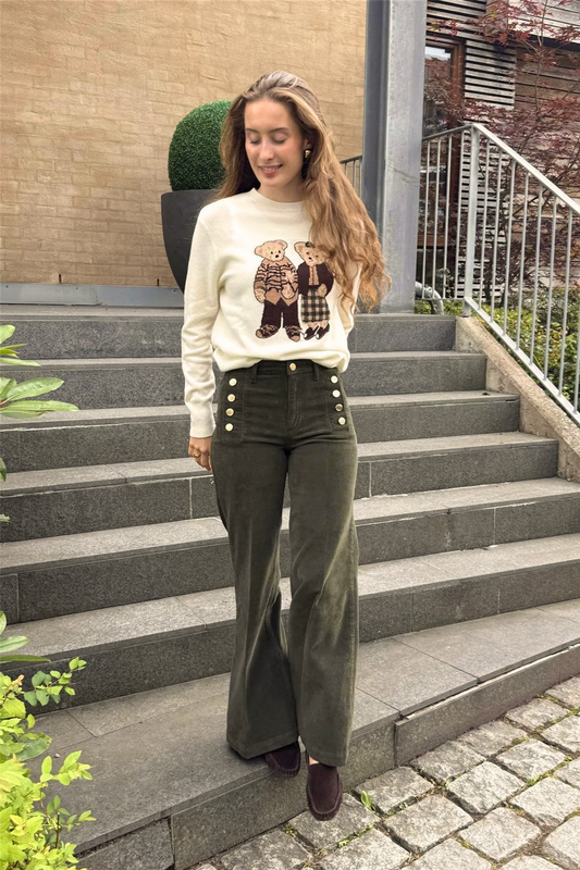 Giudith Cord Jeans Militare