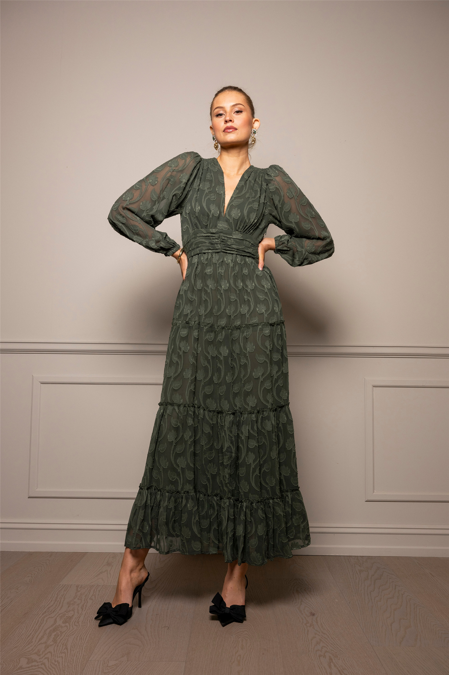 Noor Maxi Dress Luxe Green
