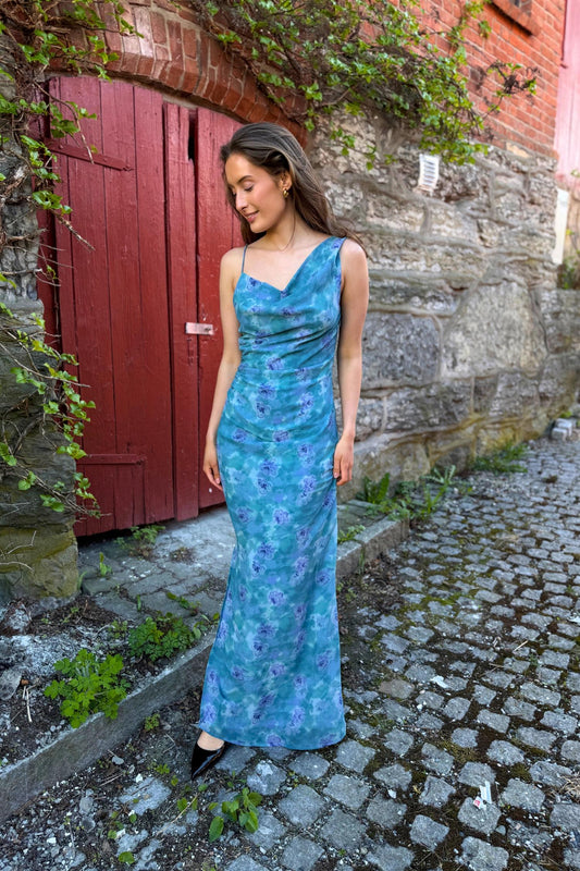 Almeria Dress Dusty Blue