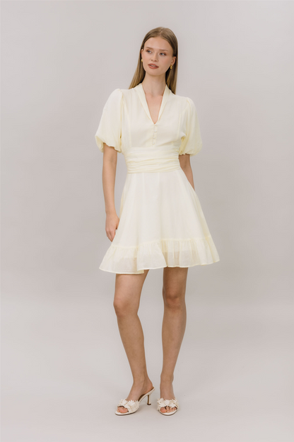 Papira Dress Yellow Stripes.