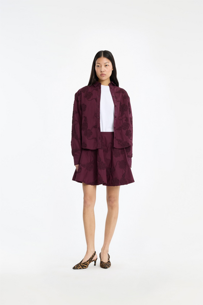 Flower Mini Skirt Zinfandel.