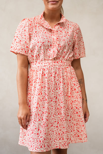 RAUSAstrid 2/4 Dress AOP Cayenne Flower