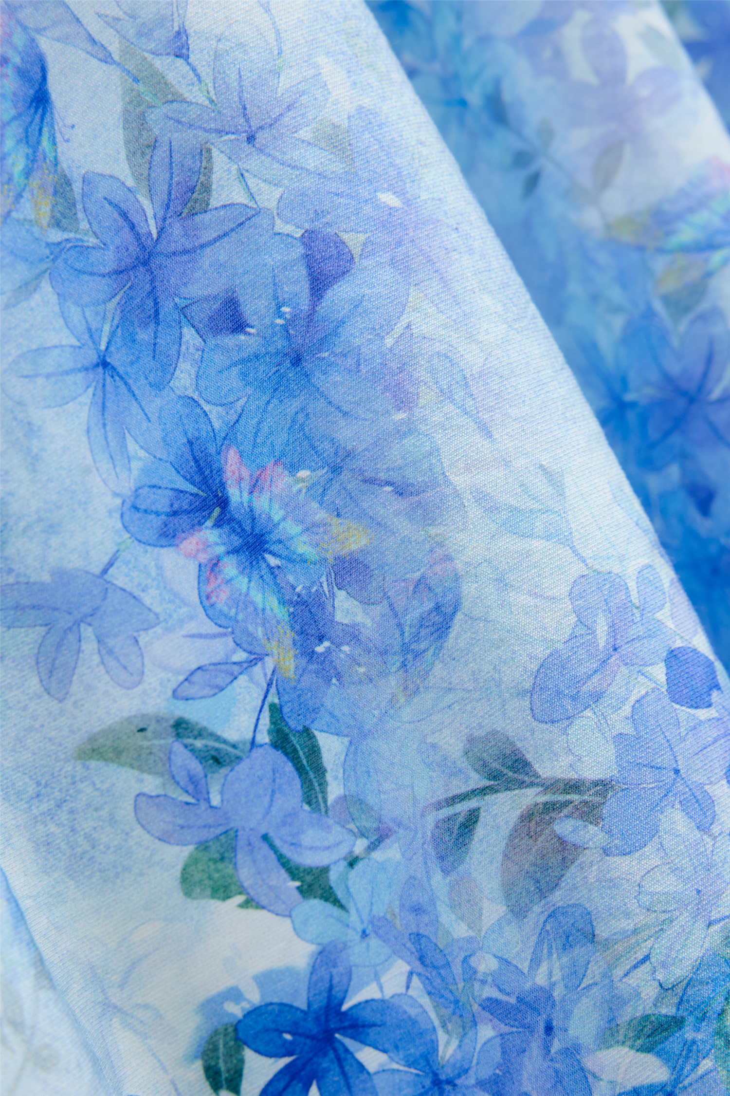 Livorno Dress Blue Flower Aop.