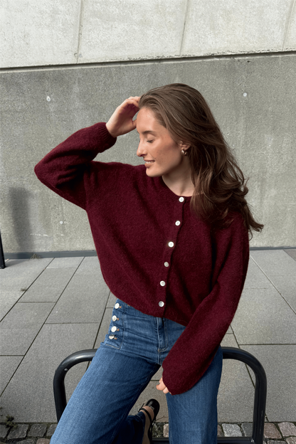 Vitow cardigan Cherry Melange