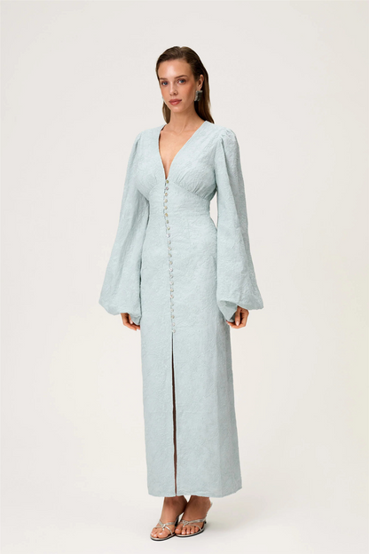 Positano Dress Mint Embroidery.