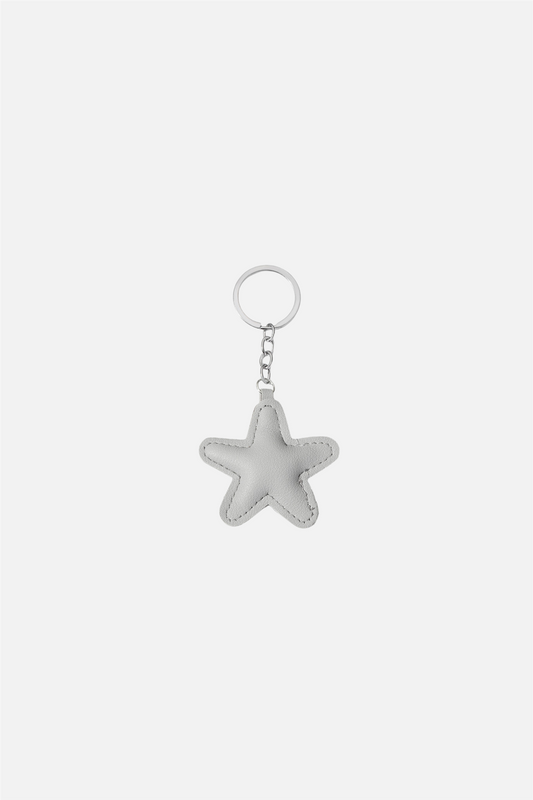 Star Bag Charm Light Grey