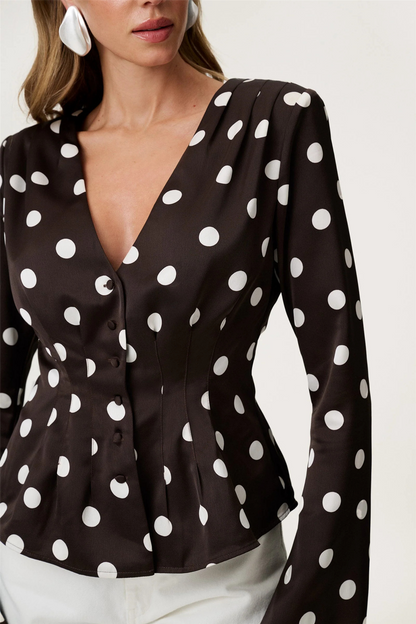 Marmo blouse Brown Dot