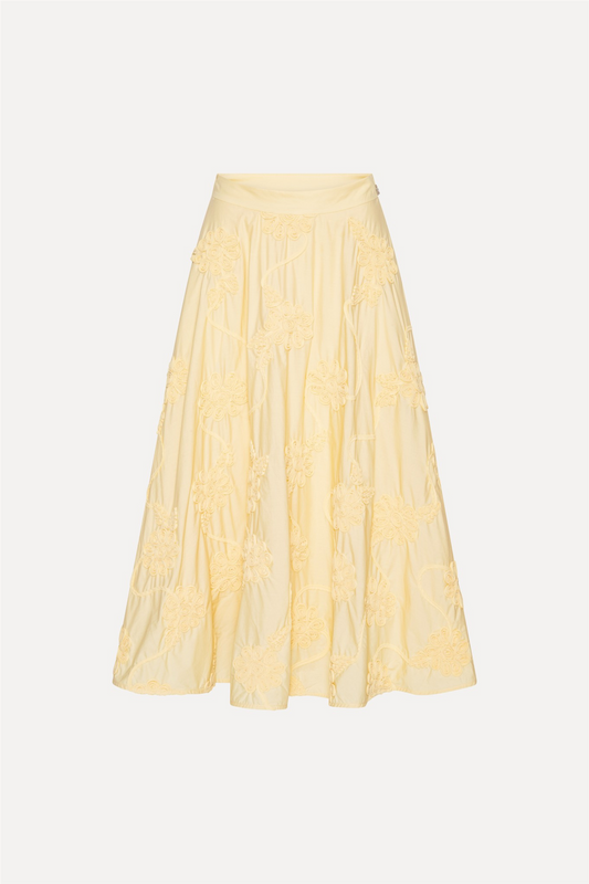 Flower Maxi skirt Italian Straw