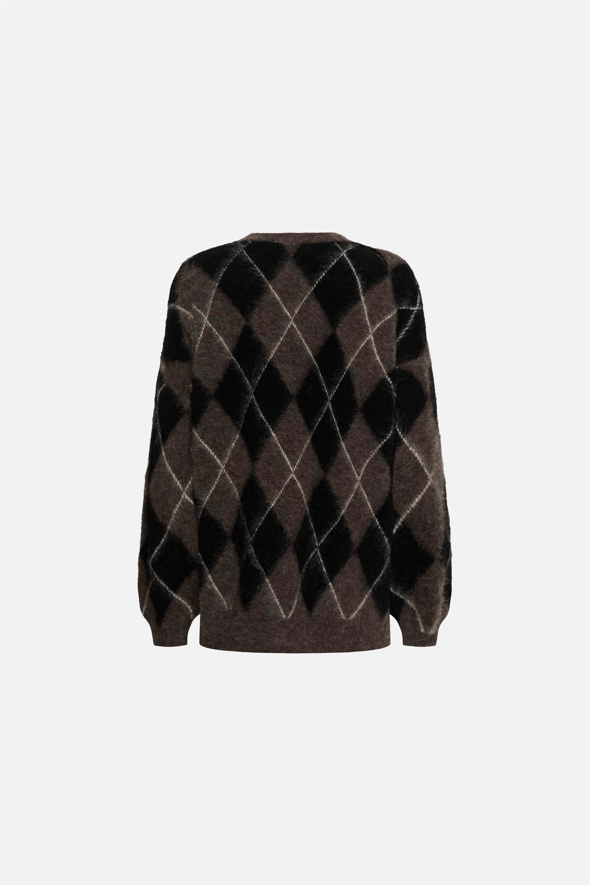 GZsida multi long pullover Black/Chestnut/Ivory.