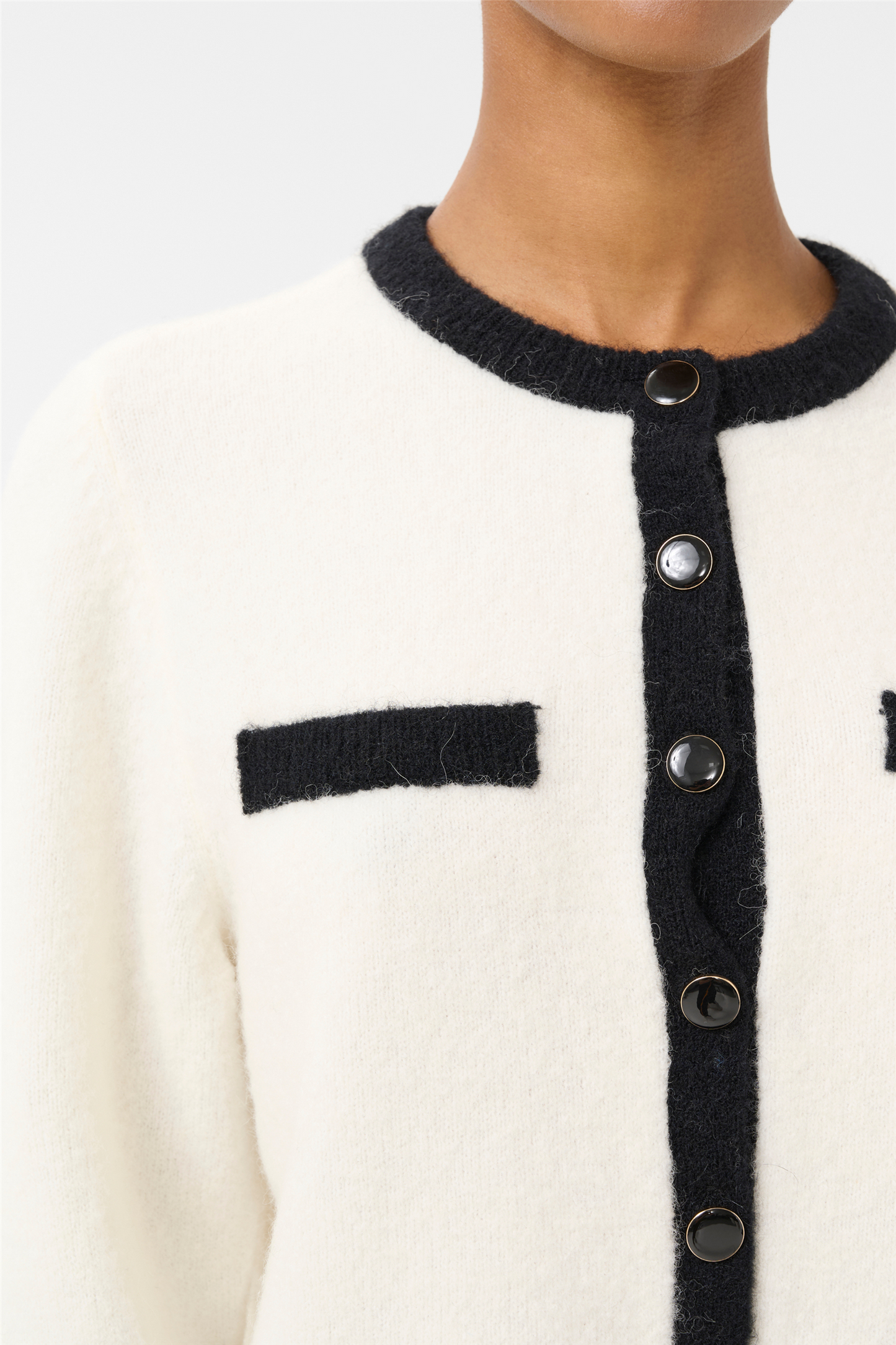 GZalpha ls contrast cardigan Hvit