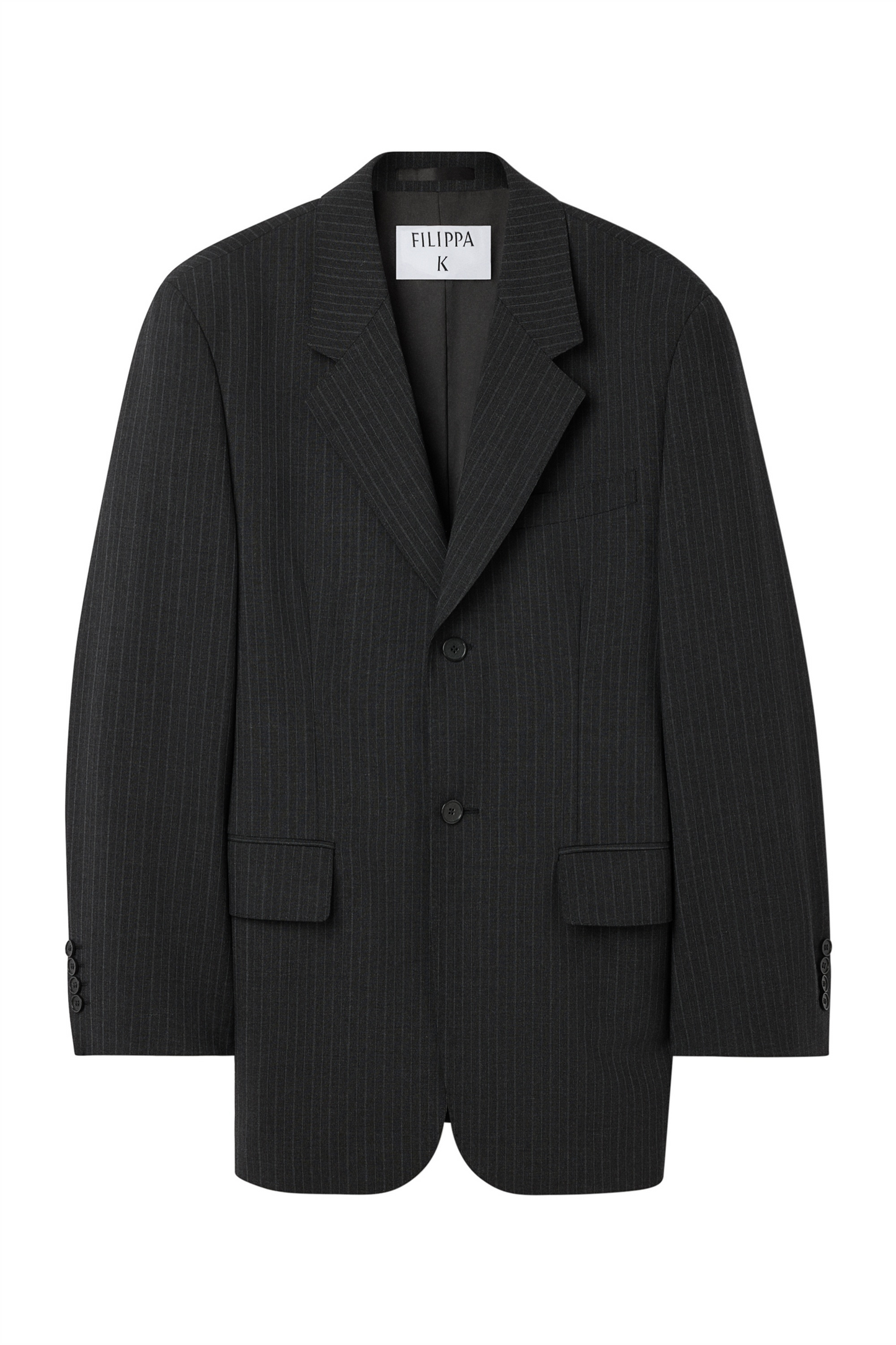 Hourglass Pinstripe Blazer Anthracite Melange