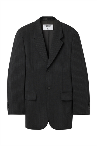 Hourglass Pinstripe Blazer Anthracite Melange