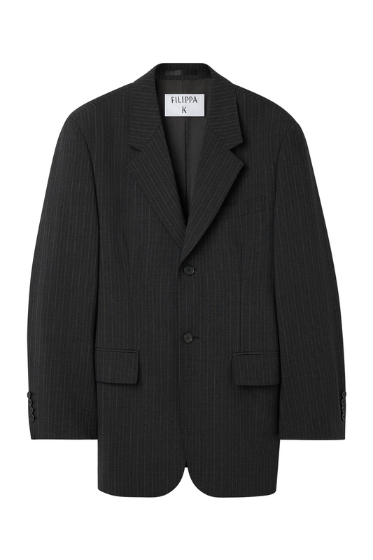 Hourglass Pinstripe Blazer Anthracite Melange