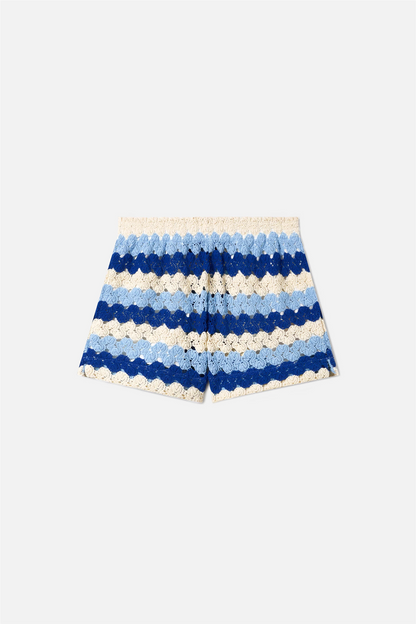 Meave Shorts Crochet Stripes Wave 6131.